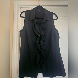 Eloquii Dressy Black Sleeveless Blouse, Size 16